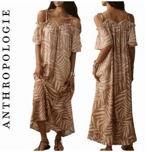 Anthropologie $148 Conditions Apply Kaftan Dress Printed Tie Strap OSFM NEW